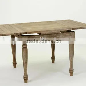 Antique Style Solid OAk Wooden Dining Table /Extensible Conference Table (DT-515F-OAK,90CM) thumbnail-4