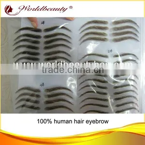 OEM Different Colours 100% Human Hair Eyebrow Wig thumbnail-1