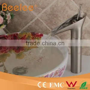 Classic Nickel Brushed Single Lever Antique Basin Faucet Mixer Tap/Basin Tap/Bathroom Faucet thumbnail-1
