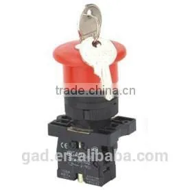 GB2-ES142 CNGAD 40mm Red Mushroom With Key Release Switch thumbnail-1