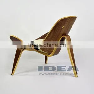 Replica Hans Wegner Lounge Chair - Walnut Shell/ Pony Skin thumbnail-3