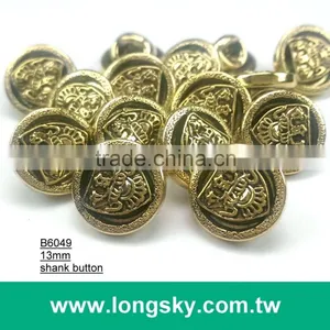(#B6049/13mm) Royalty Style Small Shank Button for Short Coat thumbnail-1