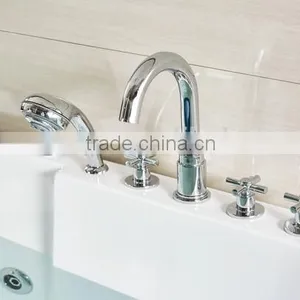 2016 New Design Portable Glass Tub Rectangular Whirlpool Massage Bathtub thumbnail-4