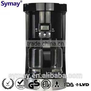 Digital Coffee Maker With SS Decoration, 1.25L, 10 Cups, Glass Carafe, Kitchen Accessory, Filter thumbnail-5