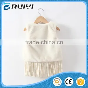 White Faux Fur Vest Kids Soft Fur Clothes for Sale thumbnail-5