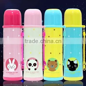Candy Color Children Vacuum Flask With Cute Animal Printings thumbnail-1