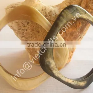 Water Buffalo Horn Bangle/horn Bangle/horn Bracelet. Natural Vein Color thumbnail-1