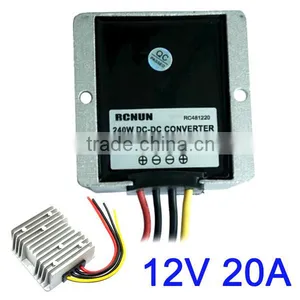 240W Waterproof Power Module 55V 48V to 12V 20A Step Down Converter for Bust ,car ,golf Cart Etc thumbnail-1