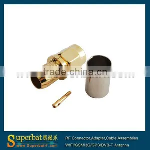 RP-SMA Crimp Plug Connector for RG6 Male Plug Sma Connector thumbnail-1