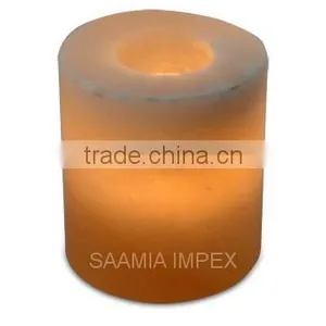 Beautiful Himalayan Salt Crafted Candle Holder thumbnail-1