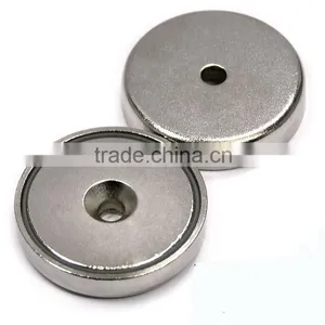 Neodymium Round Base Magnet With Countersunk Hole thumbnail-1