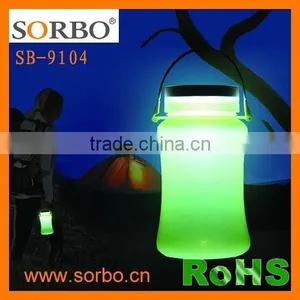 Silicone Water Bottle Rechargeable LED Solar Outdoor Lighting Camping Lantern thumbnail-1