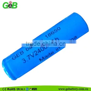 Hot Seller Rechargeable GEB 3.7V2400mah 18650 Li-ion Battery thumbnail-2