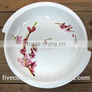 New Decal Ceramic Big Round Soup Plate thumbnail-1