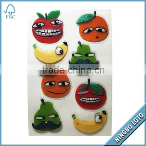 Competitive Price Cute Free Cartoon Design Vinyl 3D Wall Sticker thumbnail-1