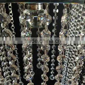 Clear Crystal Flower Stand With Crystal Pendant Wedding Centerpieces Home Decor R-3044 thumbnail-5