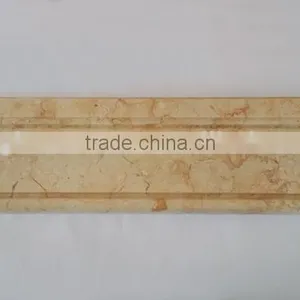 Egyptian Yellow Ogee Marble Stone Chair Rail Moulding thumbnail-1