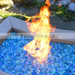 1/4 Crystal Gold Reflective Fire Pit Glass Decorative Glass Broken Glass thumbnail-2