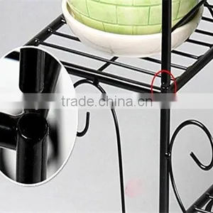 Garbagemall Wrought Iron Flower Basket Hanging Multilayer Landing Flower Shelf Living Room Balcony Plant Stands thumbnail-2