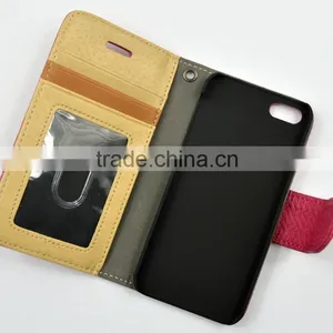 Mat Grain PU Leather Phone Case for Iphone 6 With Card Slots , Strap Holder and the Magnet Cover thumbnail-3
