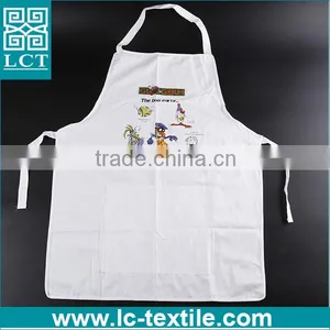 Eco Friendly 100% Cotton Plain Fabric White Child Apron for Kitchen thumbnail-1