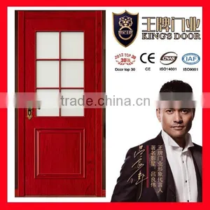 Inteiror Wooden Veneer Doors With High-grade Glass thumbnail-1