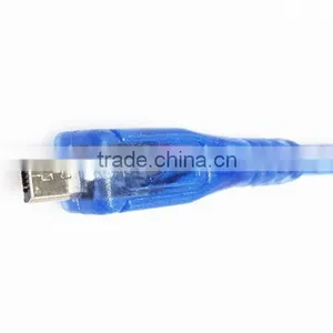 1.5M USB2.0 Cable Male to Micro 5PIN Transparent Blue Model thumbnail-4