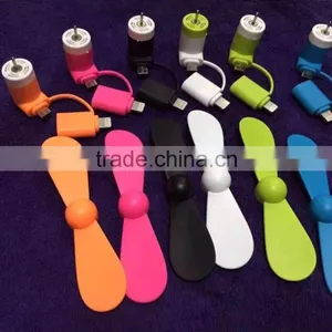 Latest Design 2 in 1 Mini Otg Usb Fan for Android Mobiles ,mini Fan for Iphone thumbnail-1