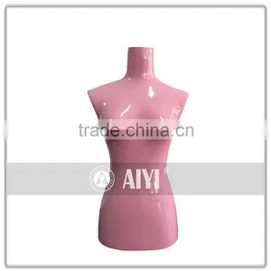Small Cheap Upper Body Pink Glossy Mannequin thumbnail-1