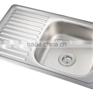 Small Size Single Bowl With Drainer Board for Europe Market ce Kitchen Sink thumbnail-2