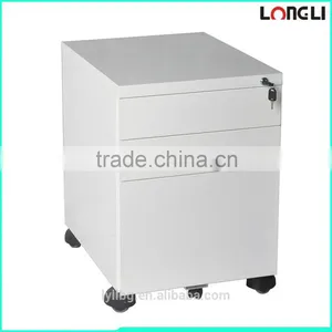 3 Drawers Movable Steel Filing Cabinet , Office Desk Under Mobile Pedstal thumbnail-3