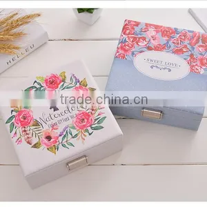 Chinese Factories Wholesale Custom High-grade PU Leather Jewelry Box, Fashion Beautiful Make-up Box, Ring Box thumbnail-2