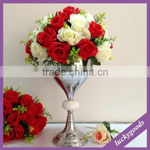 LDJ544 Luckygoods Wholesale Trophy Vase With White Beads in the Middle thumbnail-2