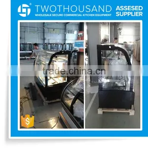 Back Door Opened 990 L 4 Shelf Refrigerated Display Cake Case thumbnail-3