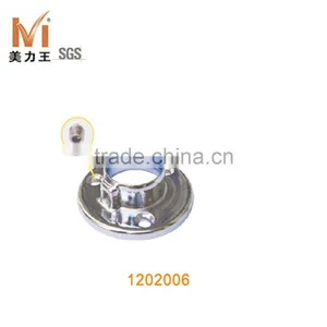 Round Shape Wardrobe Rail Rod Socket Centre Support Bracket Chrome Plated thumbnail-1