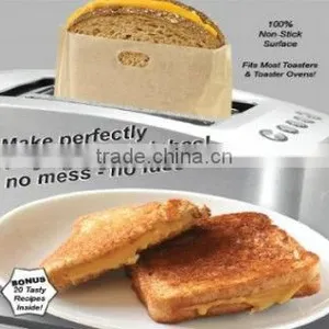 Toastabags Reusable Non-Stick Sandwich/Snack "In Toaster" Grilling Bags, 2 Pack thumbnail-2