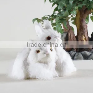 Horns Easter Bunny Decor Gray Grey Standing Jackalope Rabbit thumbnail-6