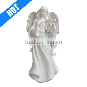Home Decorative Beautiful Glazed White Angel Figurines for Sale thumbnail-1
