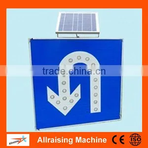Turn Round Allowed Solar Led Traffic Sign Board thumbnail-1