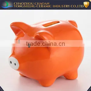 New Design Wholesale Lovely Pig Shape Ceramic Coin Bank thumbnail-3