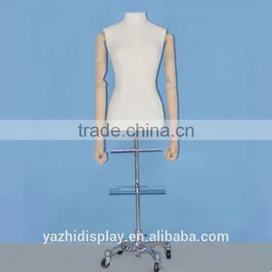 2016 Hot Sale Torso Dress Form Female Mannequin With Wood Hand for Display thumbnail-1