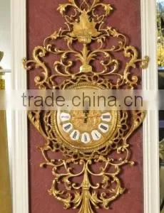 Luxury Attrative Wall Hanging Clock, 24K Gold Plated Brass Clock thumbnail-1