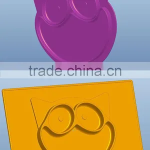 Baby Toddler Lunch Dinner Silicone Mat Bowl Cute Design Teach Good Meal Habit thumbnail-6