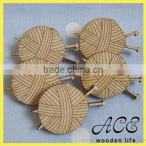 Wooden Wool Cute Badge thumbnail-1