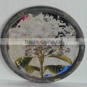 Antique Rural Mirror Printed With Round Frame thumbnail-1