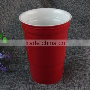 Cheap Ceramic Glazed Cup Stocked Porcelain Cup Two-tone Glazed Drink Cup thumbnail-1