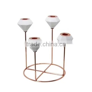Cement Candle Holder With Metal Gold,copper,sliver Holder thumbnail-2