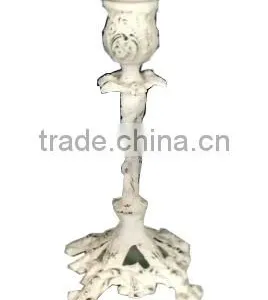White Decorative Metal Candle Stand thumbnail-1