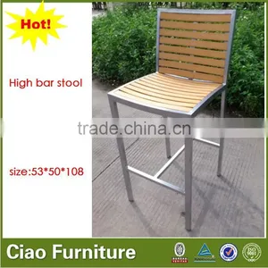 Polyester Wood Outdoor Pub Bar Chair High Chair thumbnail-1