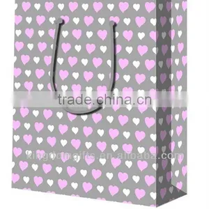 Little Heart Printed Shopping Paper Bags thumbnail-1